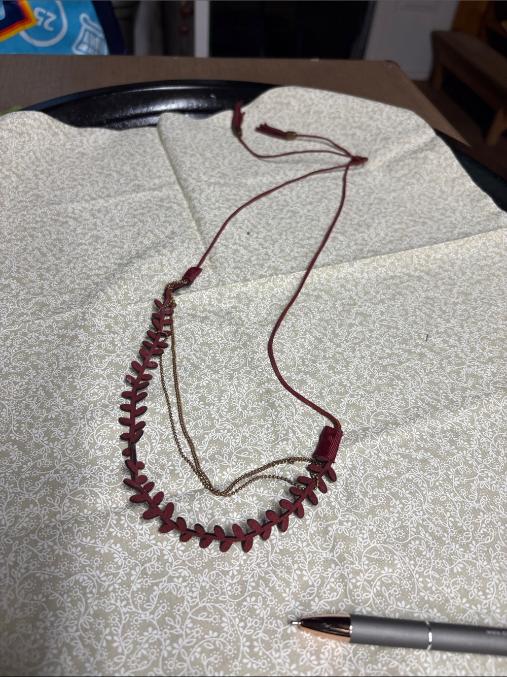 Suade 30 inch tassel necklace